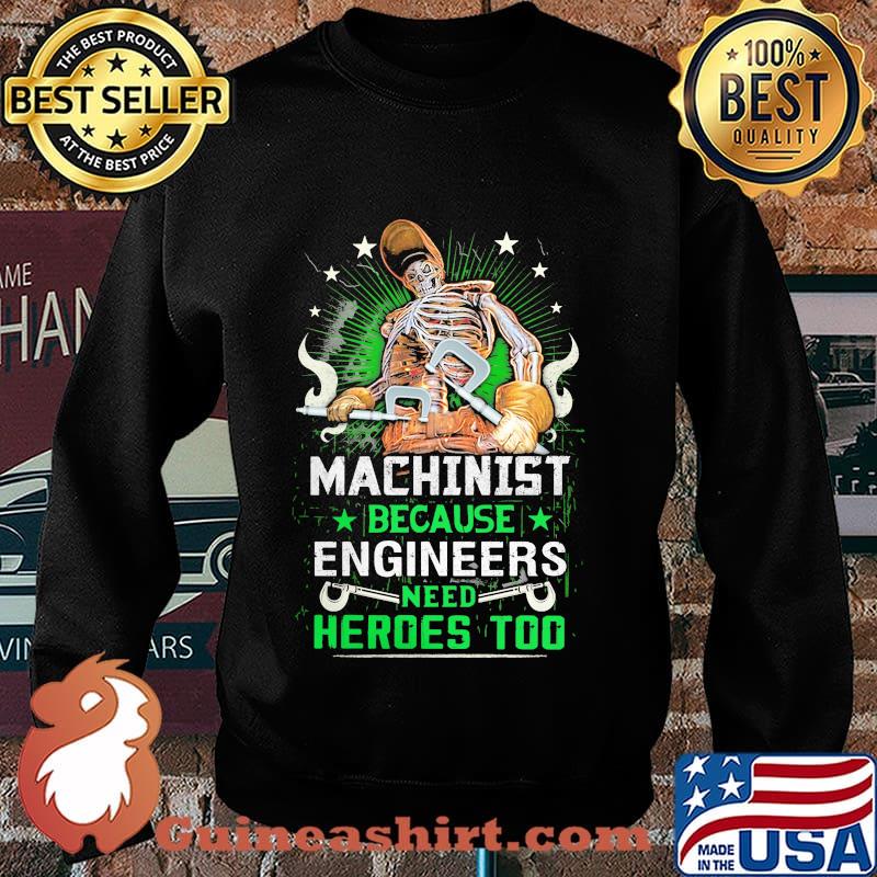 Machinist because engineers need heroes too skull s Sweater