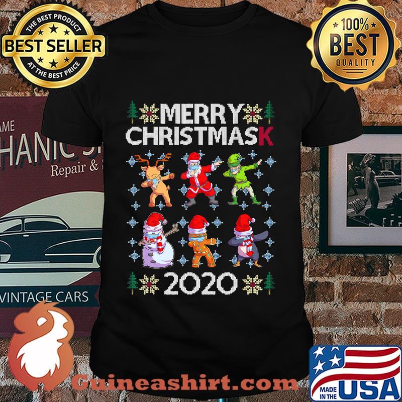 Merry christmas 2020 reindeer santa elf snowman doll penguin shirt
