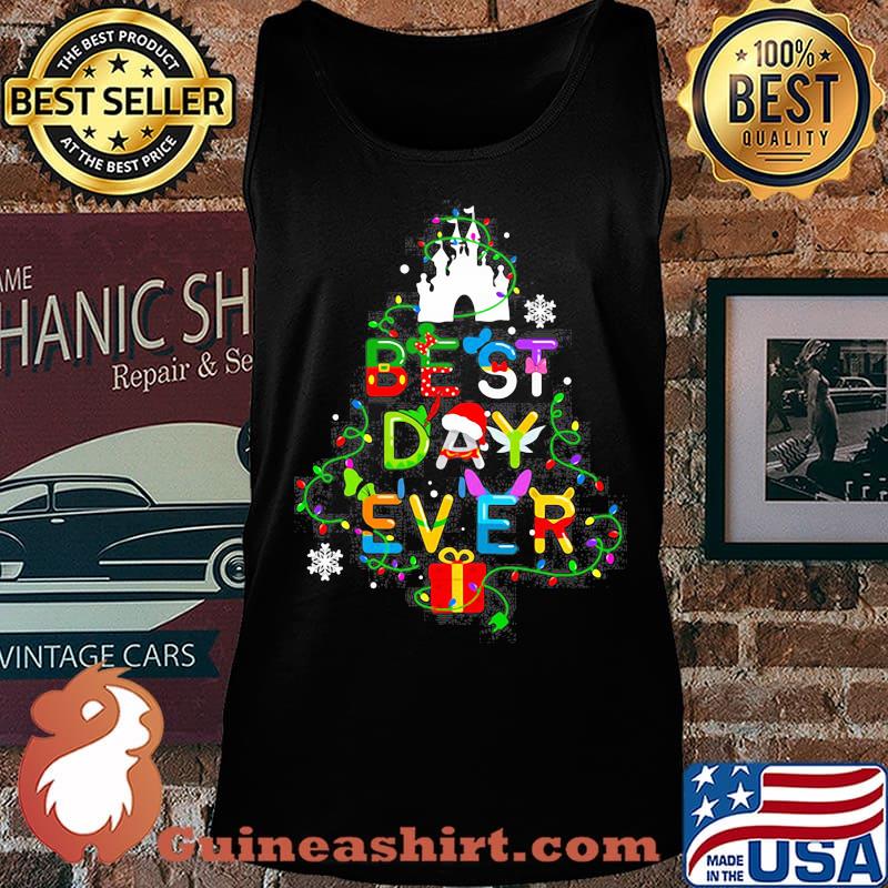 Merry christmas disney best day ever light s Tank top