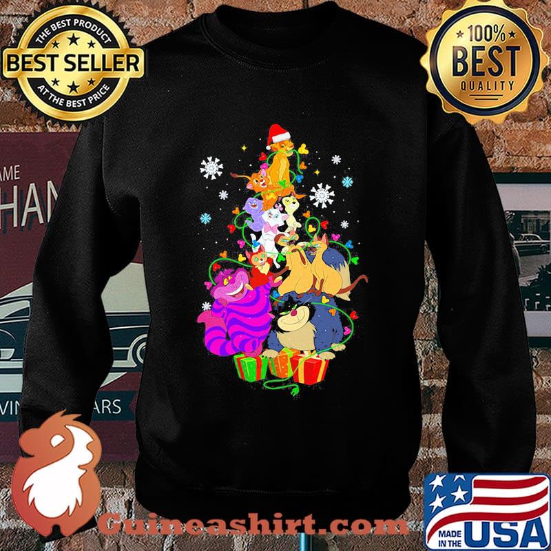 merry christmas disney characters cartoon tree snow s Sweater