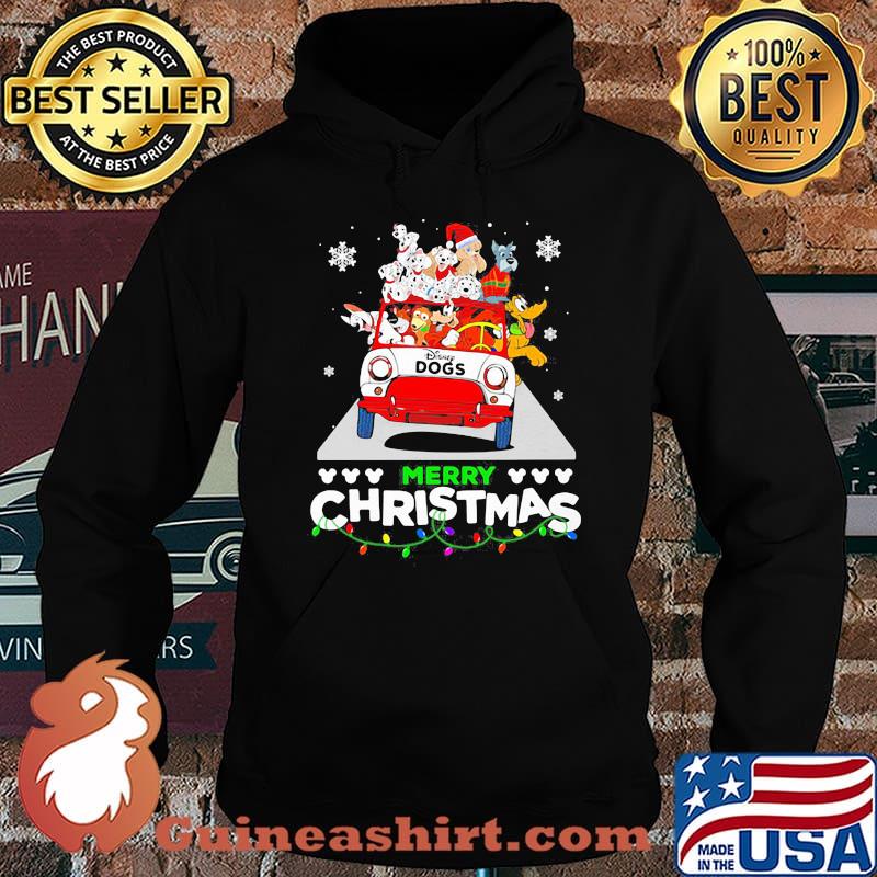 Merry christmas disney dogs riding bus s Hoodie