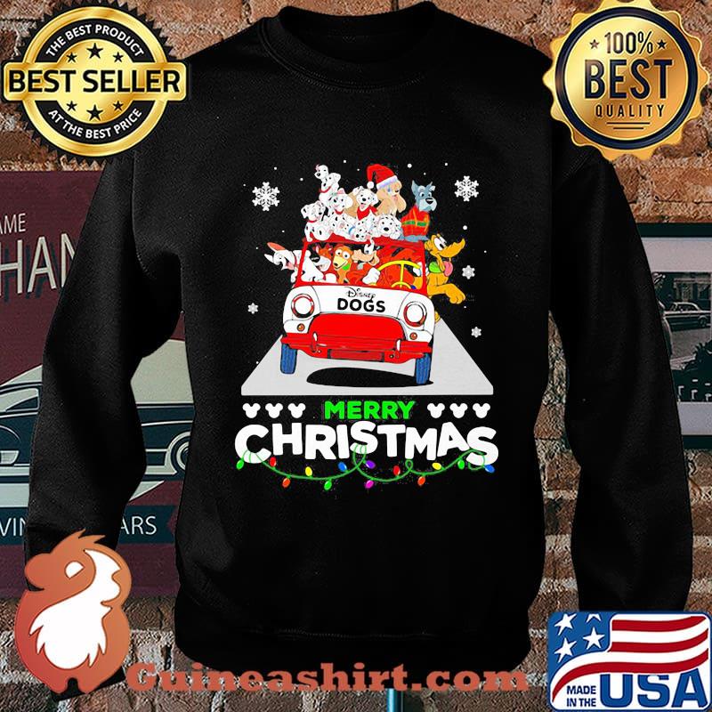 Merry christmas disney dogs riding bus s Sweater