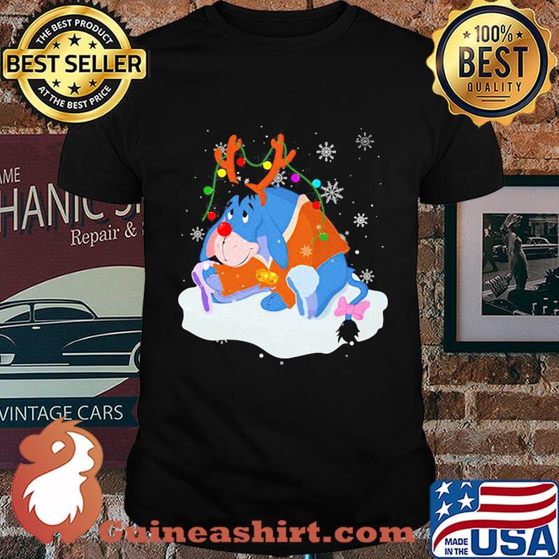 Merry christmas eeyore donkey snow shirt
