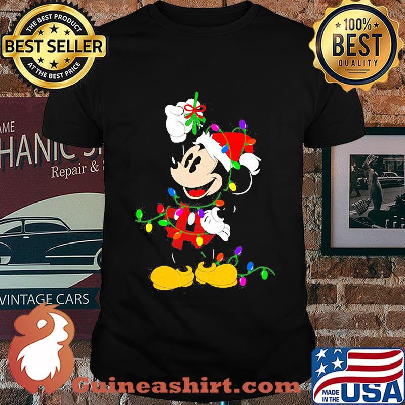 Merry christmas mickey mouse lights shirt