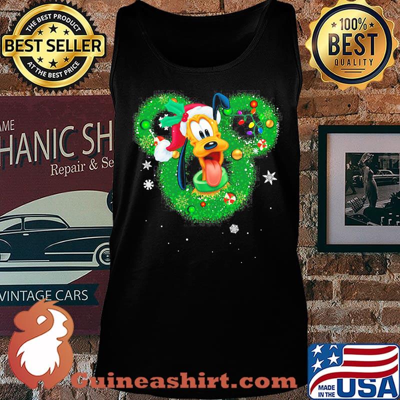 Merry christmas mickey mouse pluto s Tank top