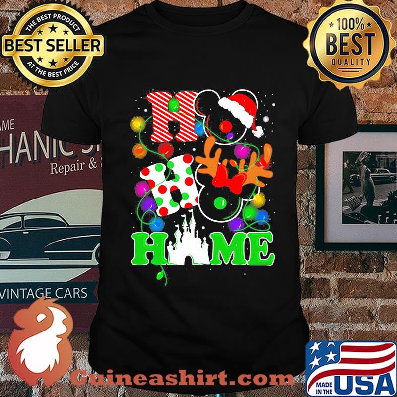 Merry christmas mickey mouse santa claus ho ho home shirt