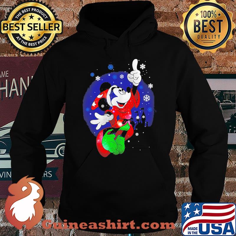 Merry christmas mickey mouse santa claus snow s Hoodie
