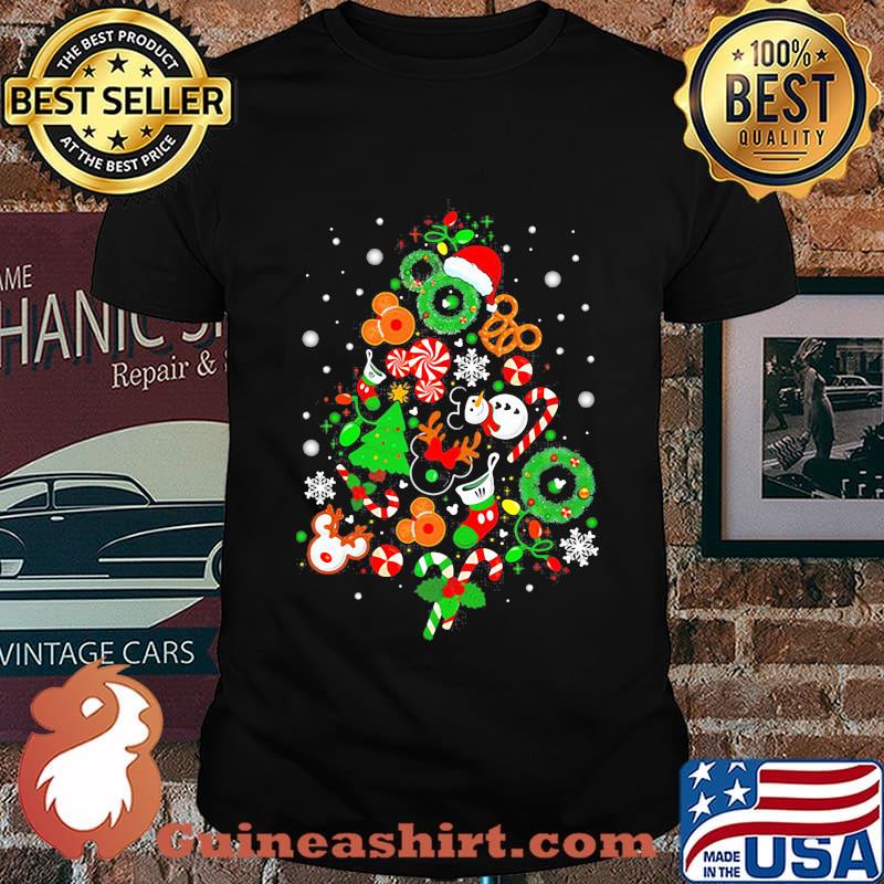 Merry christmas mickey mouse santa claus tree shirt