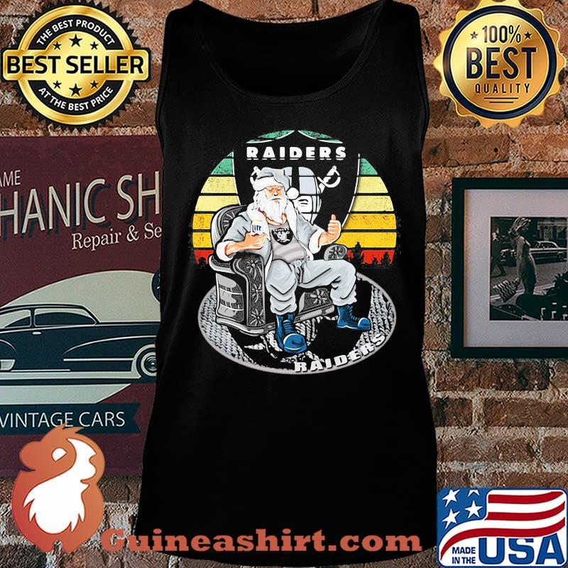 Merry christmas santa claus oklahoma raiders vintage retro s Tank top