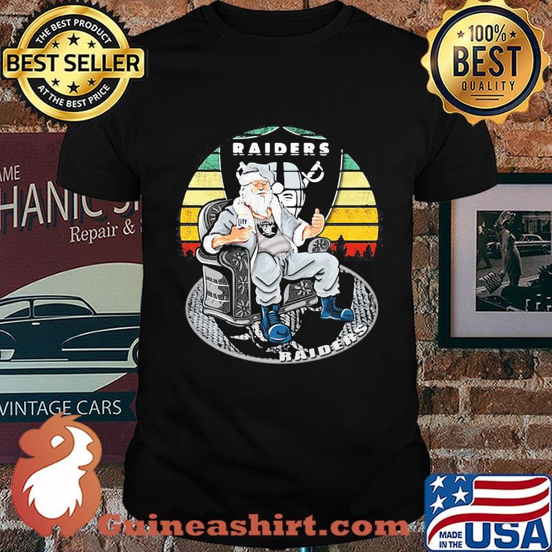 Merry christmas santa claus oklahoma raiders vintage retro shirt
