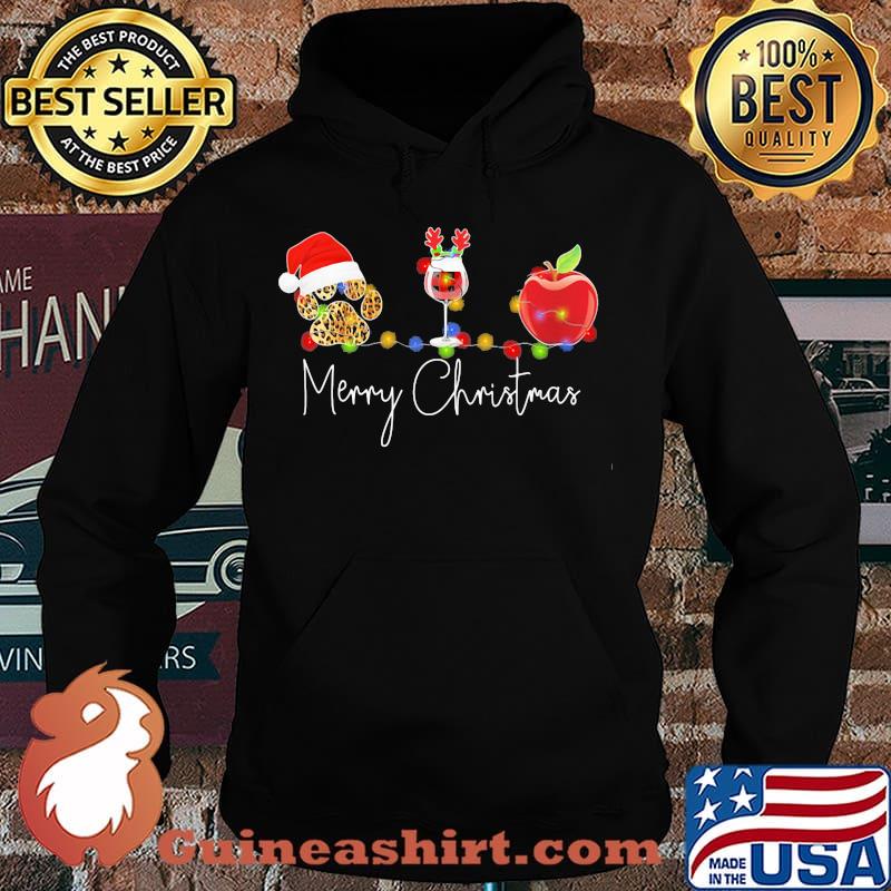 Mery christmas bear wine apple s Hoodie