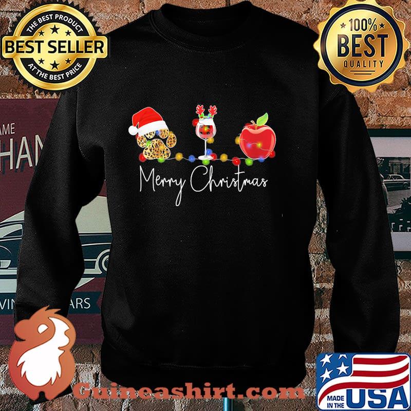 Mery christmas bear wine apple s Sweater