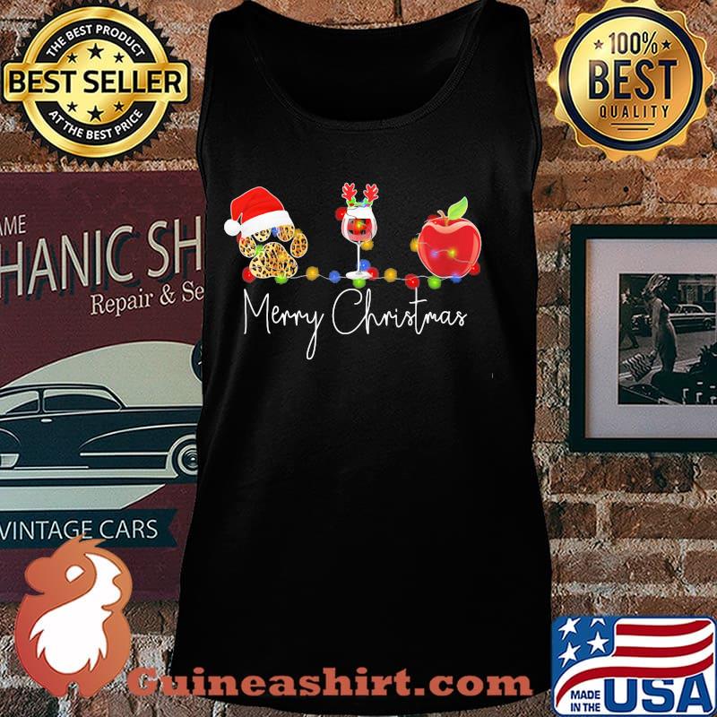 Mery christmas bear wine apple s Tank top