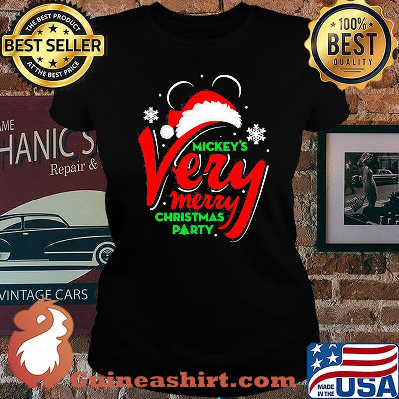 Mickey's mouse very merry christmas party s Laides tee