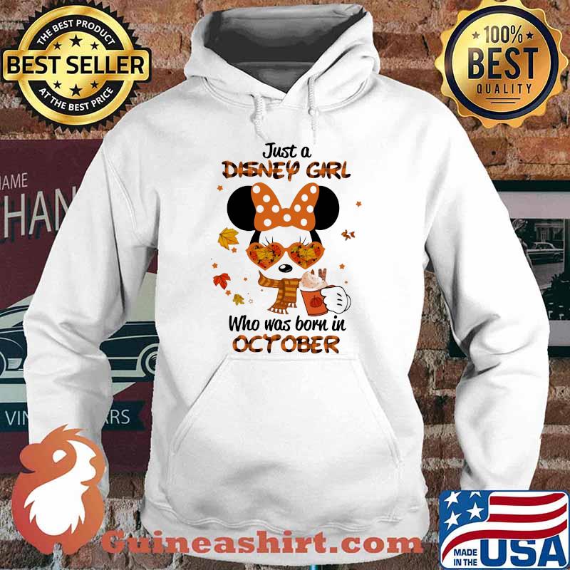 Minnie mouse just a disney girl who was born in october leaves s Hoodie