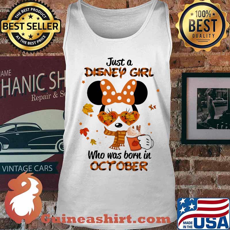 Minnie mouse just a disney girl who was born in october leaves s Tank top