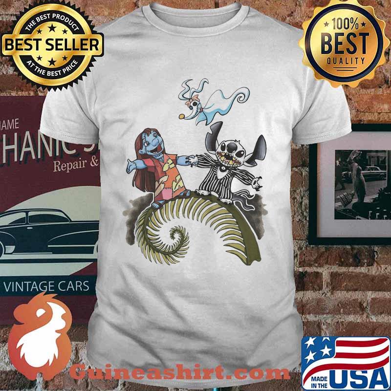 Nightmare stitch and lilo ghost halloween shirt