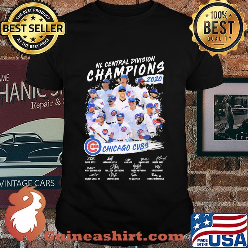 Nl central division champions chicago cubs signatures shirt