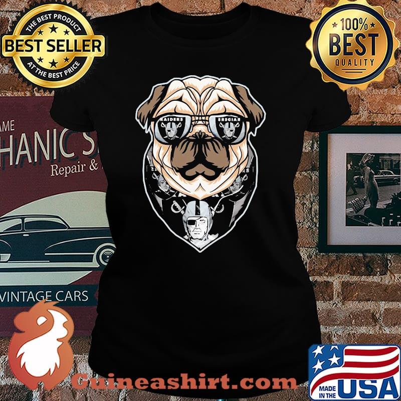 Pug dog oklahoma raiders logo s Laides tee