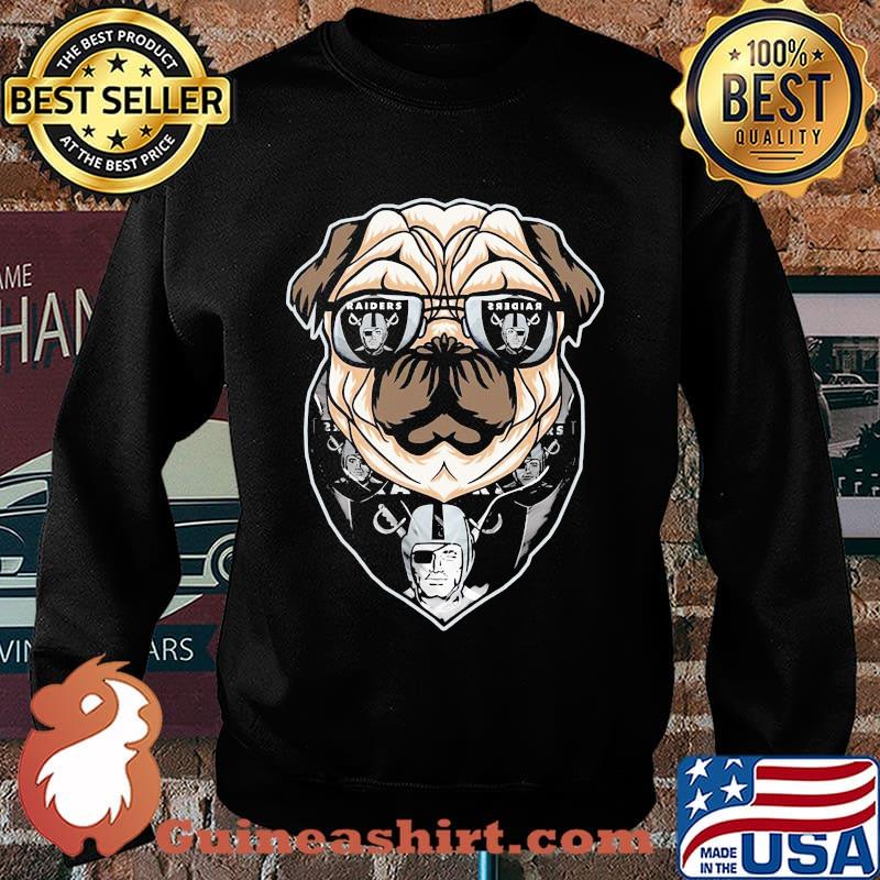 Pug dog oklahoma raiders logo s Sweater