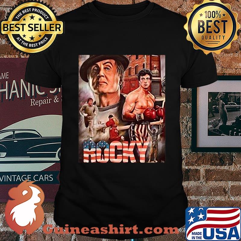 Rocky boxer american flag vintage shirt