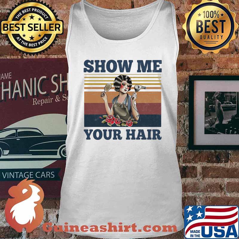 Show me your hair ladies flowers vintage s Tank top