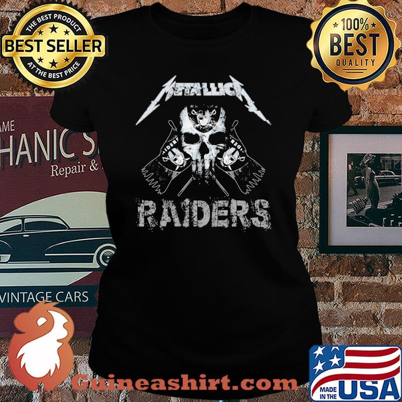 Skull metallica oklahoma raiders s Laides tee