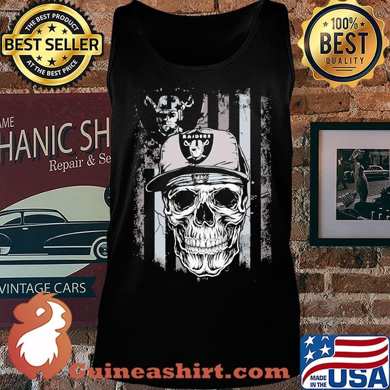 Skull oklahoma raiders american flag s Tank top