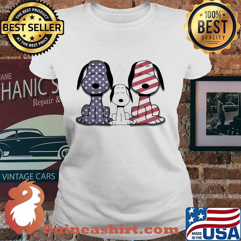 Snoopy american flag happy independence day s Ladies tee