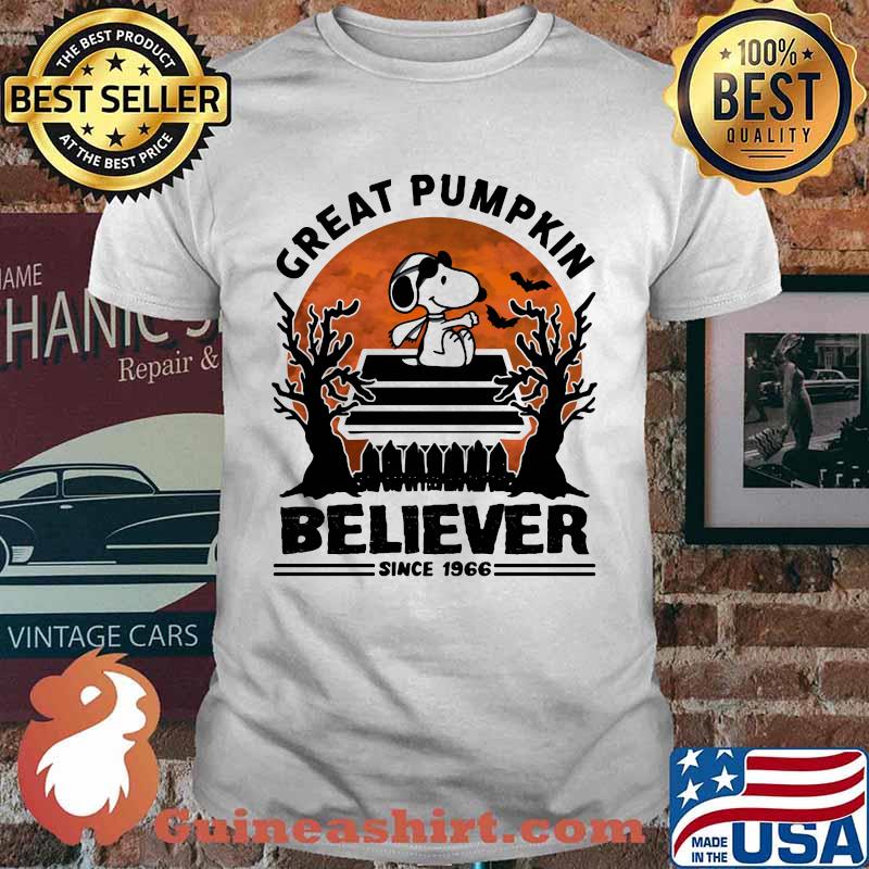 Snoopy great pumpkin believer since 1966 sunset shirt