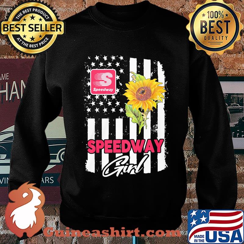 Speedway girl sunflower american flag s Sweater