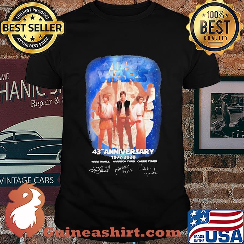 Star wars 43th anniversary 1977 2020 signature vintage shirt