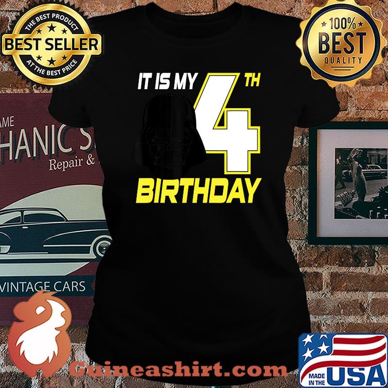 Star Wars Darth Vader 4th Birthday T-Shirt Laides tee