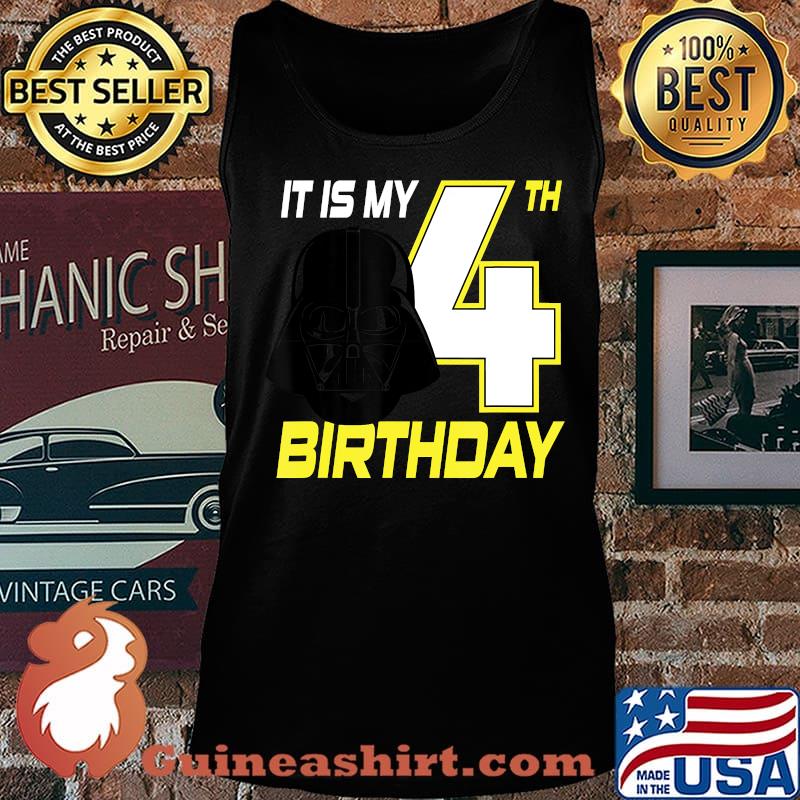 Star Wars Darth Vader 4th Birthday T-Shirt Tank top