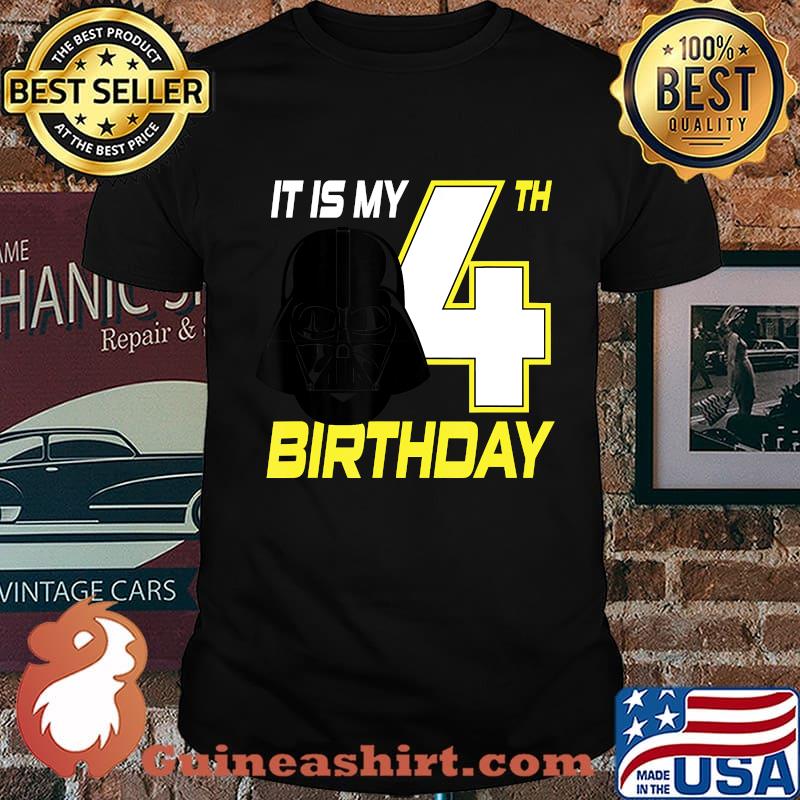 Star Wars Darth Vader 4th Birthday T-Shirt
