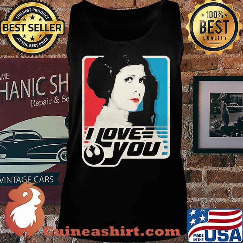 Star wars leia i love you art s Tank top