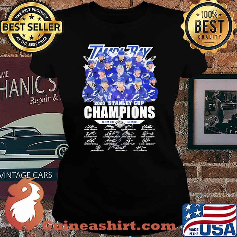 Tampa bay lightning 2020 stanley cup champions signatures s Laides tee