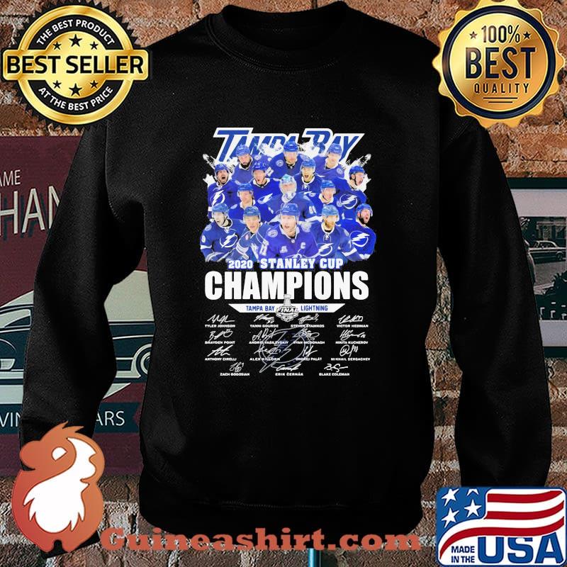 Tampa bay lightning 2020 stanley cup champions signatures s Sweater