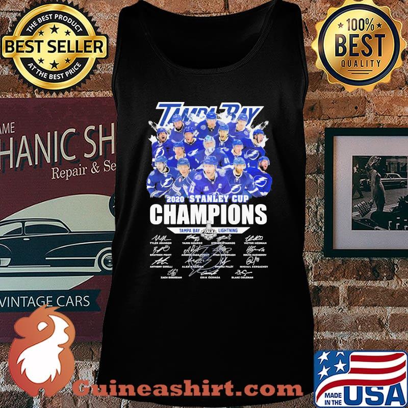 Tampa bay lightning 2020 stanley cup champions signatures s Tank top