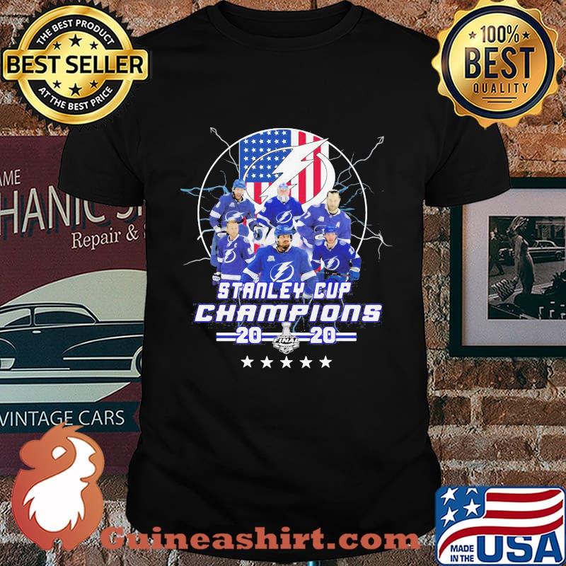 Tampa bay lightning stanley cup champions 2020 american flag shirt