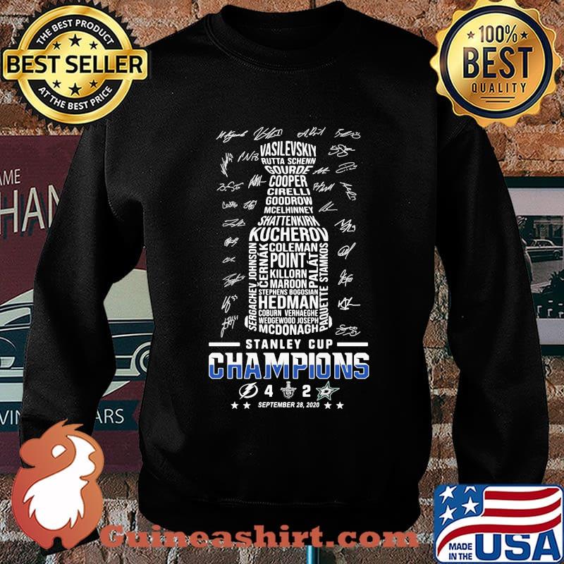 Tampa bay lightning stanley cup champions 2020 signatures s Sweater