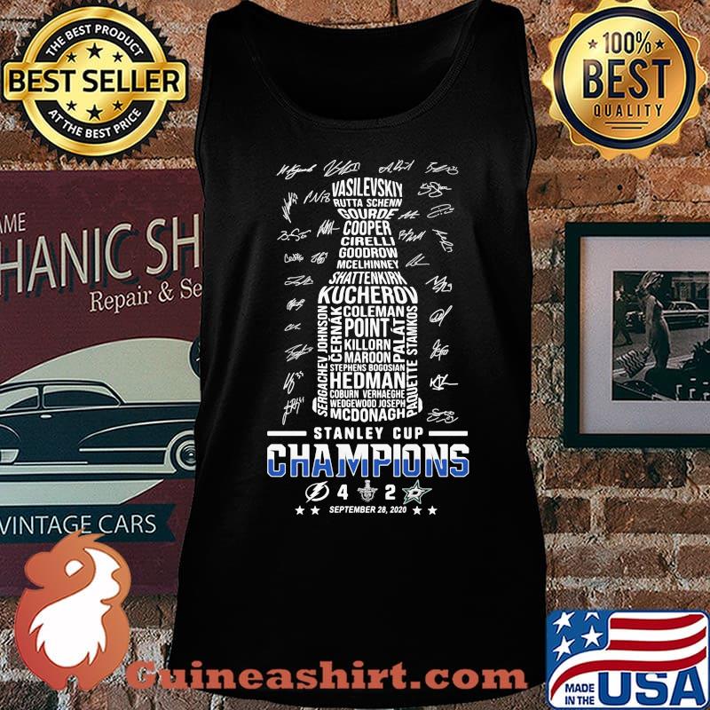 Tampa bay lightning stanley cup champions 2020 signatures s Tank top