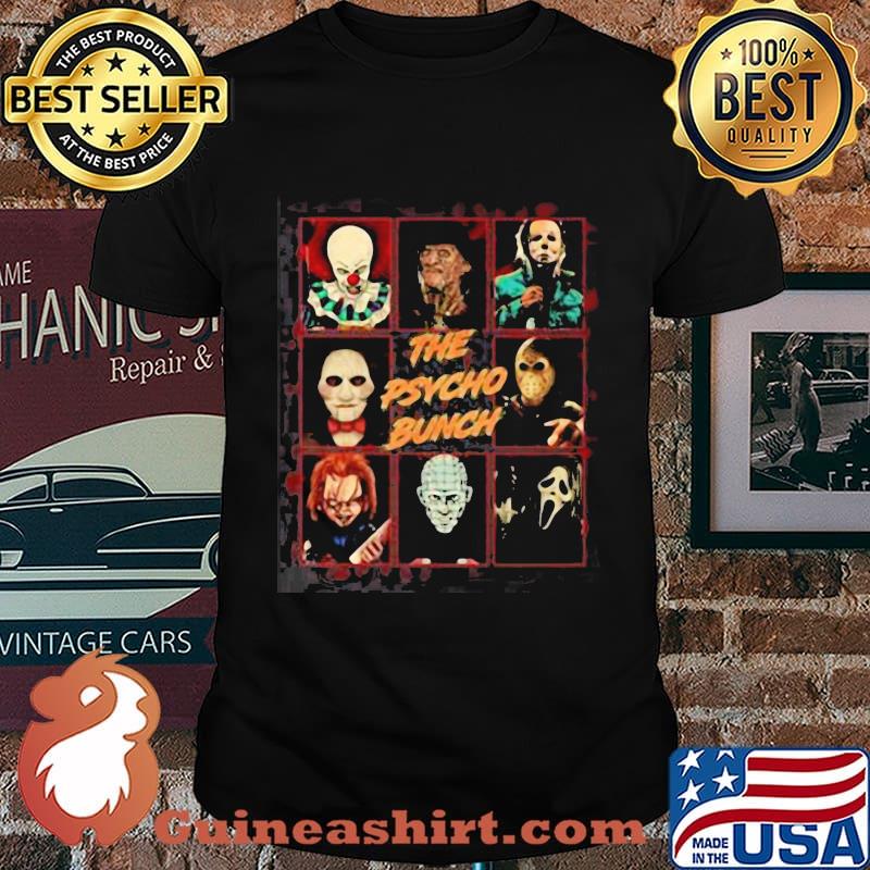 The Psycho Bunch Horror Movie Characters Halloween Shirt