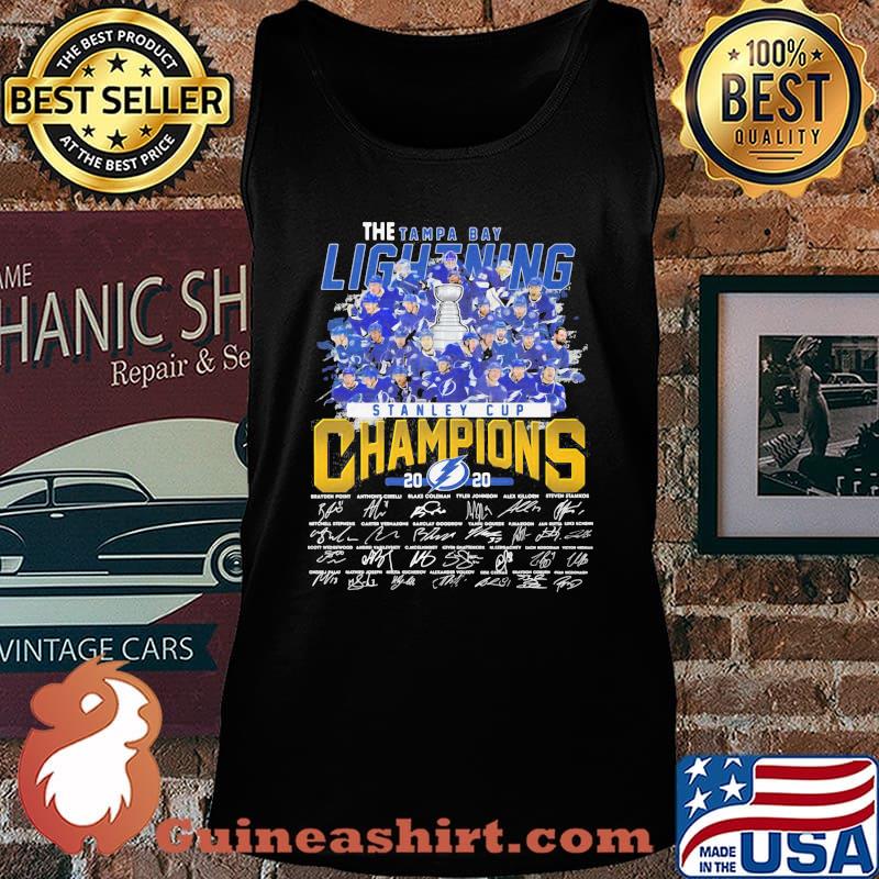 The tampa bay lightning stanley cup champions 2020 signatures s Tank top