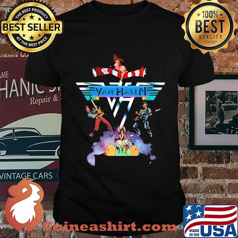 Van halen playing guitar vintage shirt