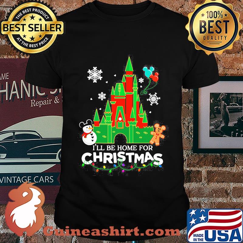 Walt disney i'll be home for christmas lights shirt
