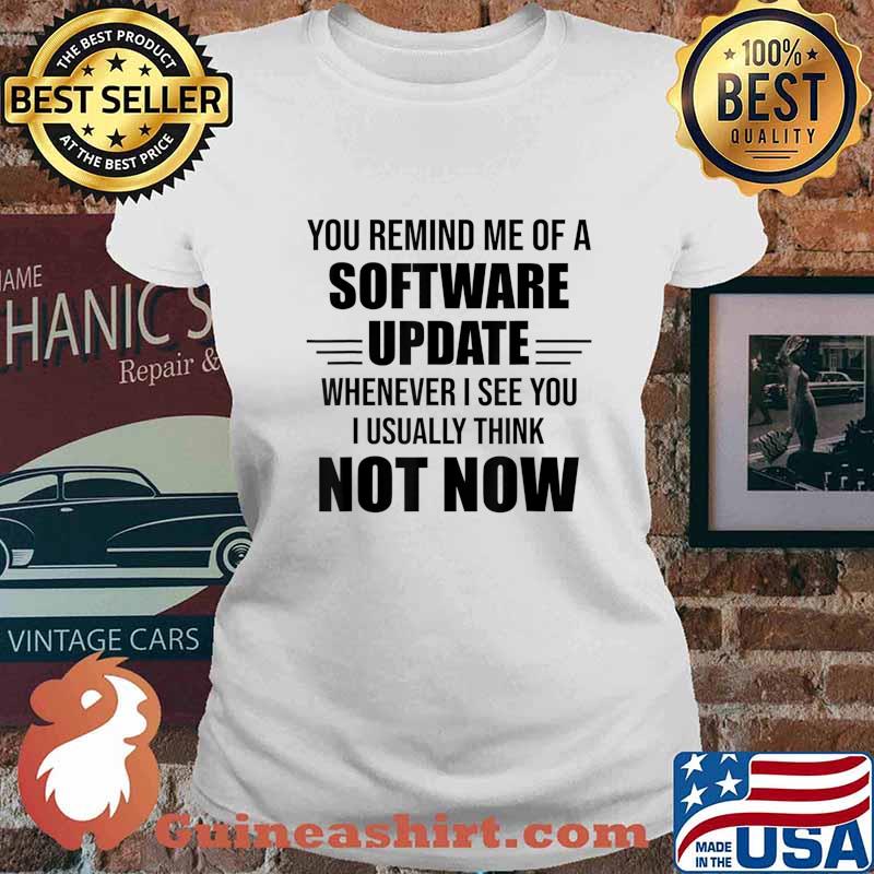You Remind Me Of A Software Update Whenever I See You Gift T-Shirt Ladies tee