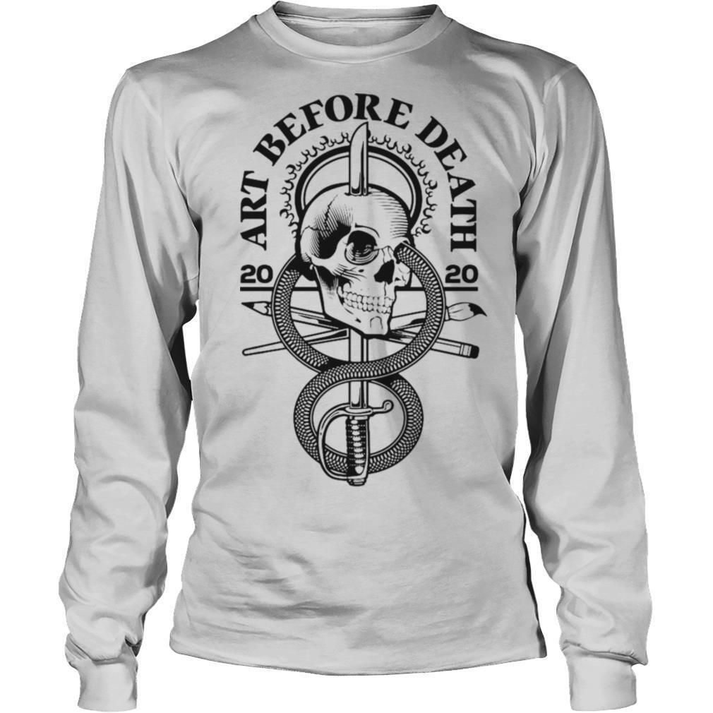 2020 Art Before Death Skull shirt - Image 3
