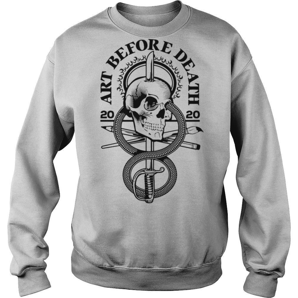 2020 Art Before Death Skull shirt - Image 4