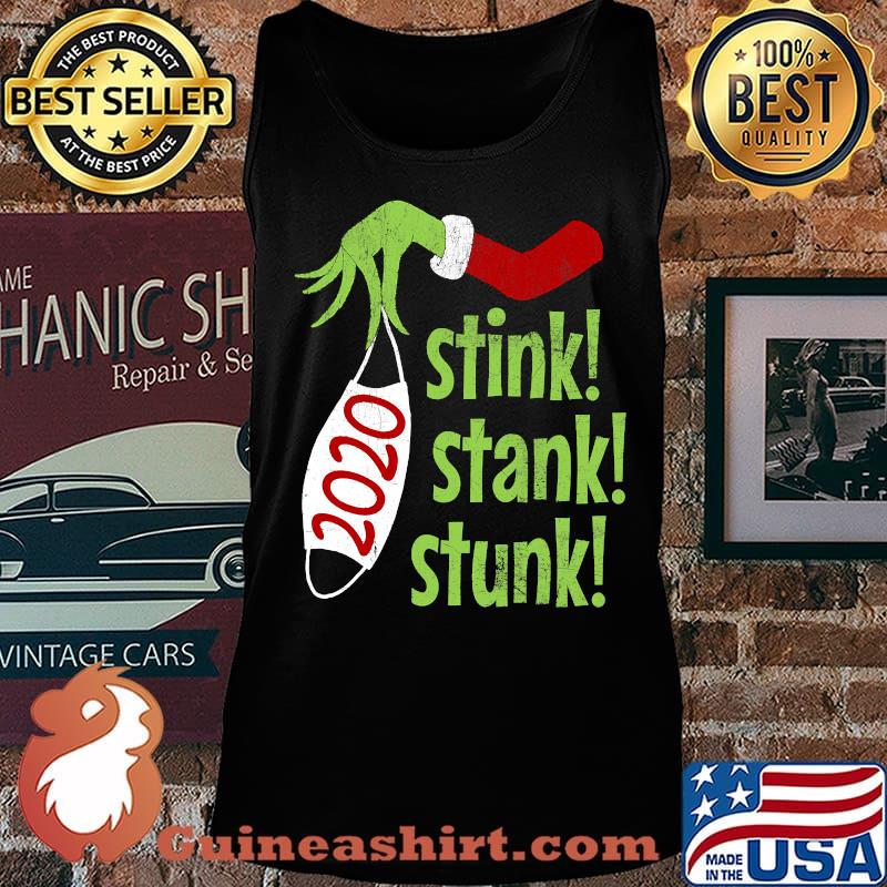 2020 Stink Stank Stunk Grinch Mask Christmas Pajamas Shirt Tank top